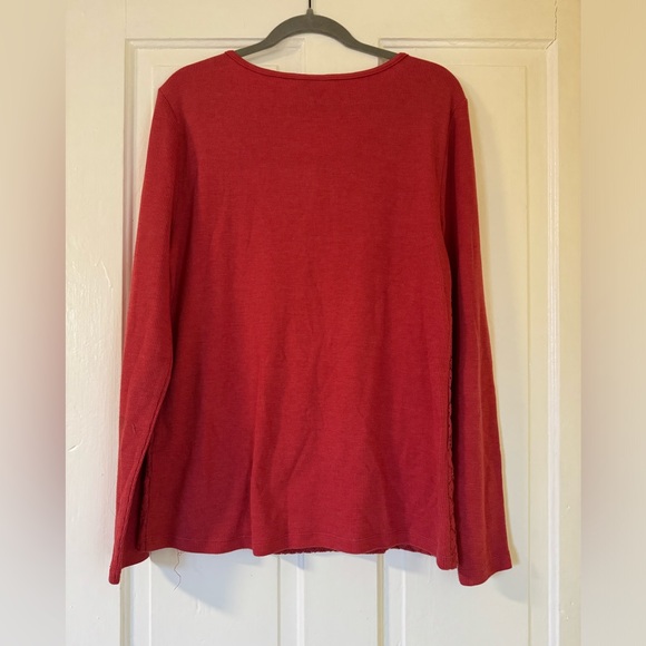 Lucky Brand Long Sleeve Boho Crocheted Floral Design•X-Large - Picture 2 of 5